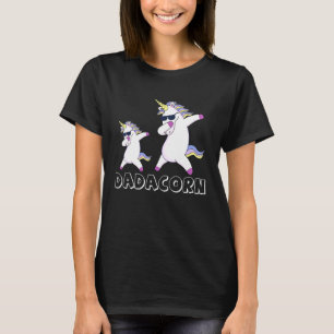 Camiseta Dadacorn - Cavalo Unicórnio Arco-íris Mágico Famíl