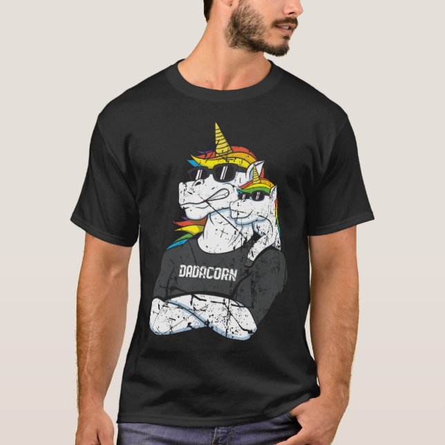 Camiseta Dadacorn  Fathers day Unicorn Dad   Unicorn (Frente)