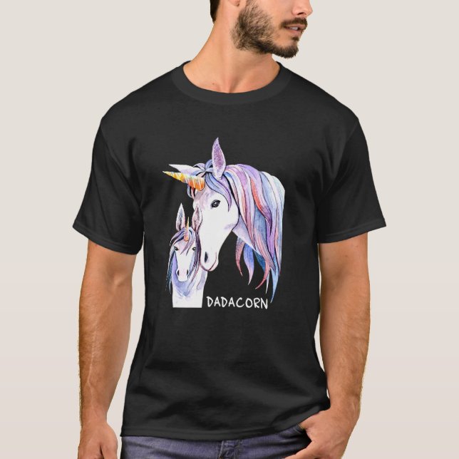 Camiseta Dadacorn Muscle Unicorn Pai Filha Filha (Frente)