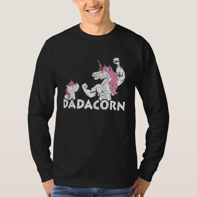 Camiseta Dadacorn Unicorn Dad Daughter Fathers Day Matching (Frente)