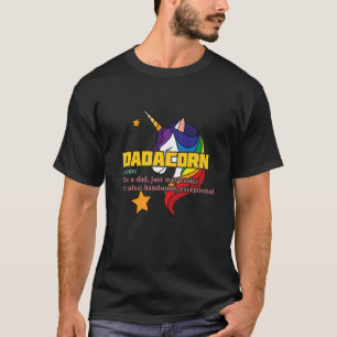 Camiseta Dadacorn Unicórnio & Família de Cavalos do Arco-ír