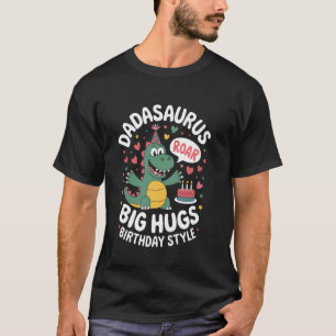 Camiseta Dadasaurus Grandes Abraços Estilo de Aniversário R