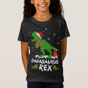 Camiseta Dadasaurus Santa Hat Natal Pajama Matando Fam