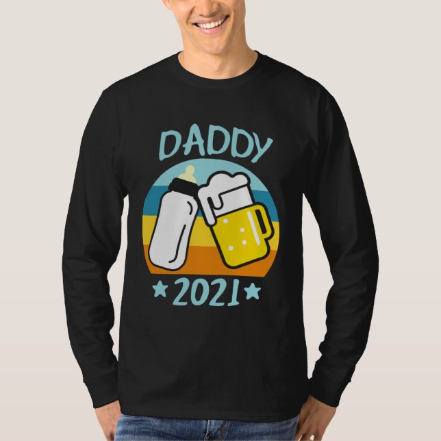 Camiseta Daddy 2021 Father Baby Birth Men  Dad (Frente)