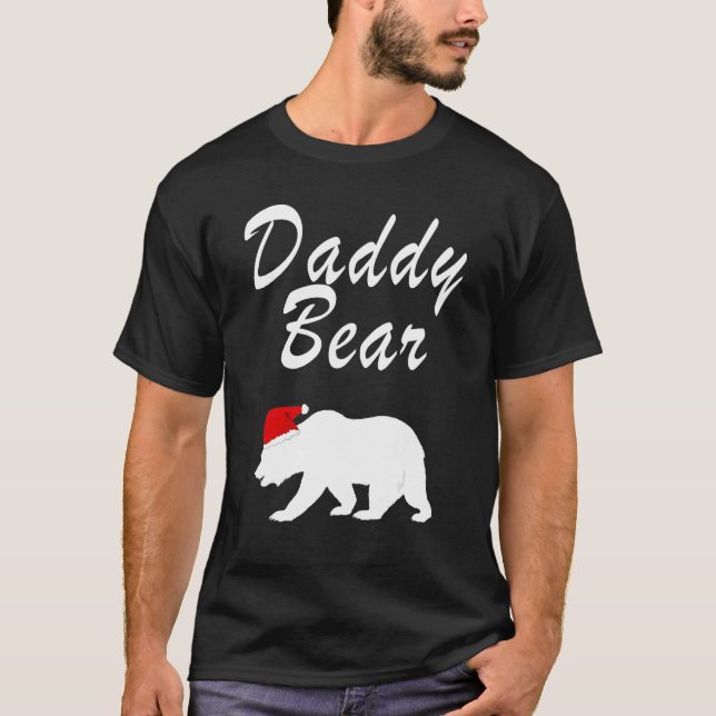 Camiseta Daddy Bear Christmas Santa Family Matching PJ (Frente)