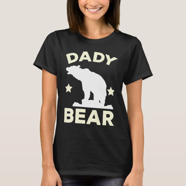 Camiseta Daddy Bear Cubs Family Father Kids Twins Animal Fo (Frente)