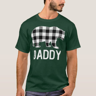 Camiseta Daddy Bear Pajama Grey Buffalo Plaid Premium