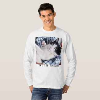 Camiseta Daddy cat since Photo cute cat