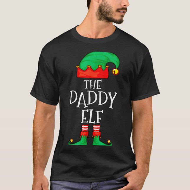 Camiseta Daddy Elf Family Christmas Daddy Dad Father Elf Sw (Frente)