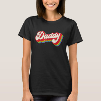 Camiseta Daddy Gay Pride Month LGBTQ Fathers Day Rainbow F