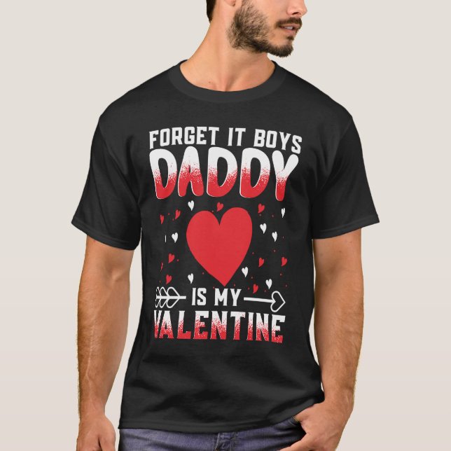 Camiseta Daddy Is My Valentine Dad Love Heart Pajama   1 (Frente)