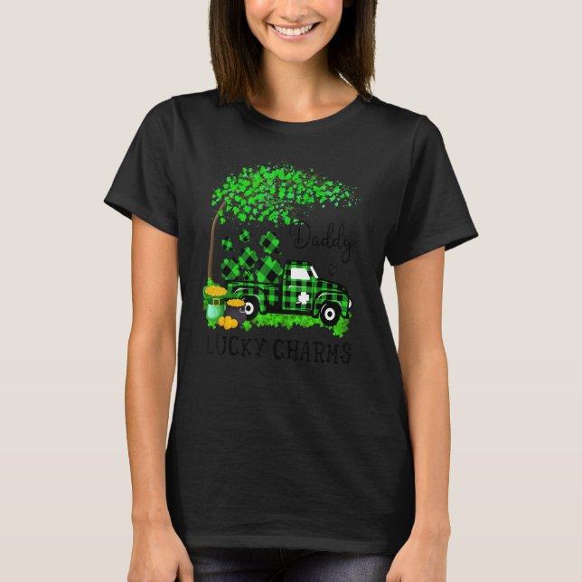 Camiseta Daddy Lucky Charm Shamrock Graphic Truck St Patric (Frente)