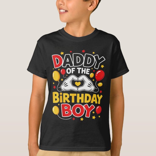 Camiseta Daddy Of The Birthday Boy Shirt Matching Dad Son F (Frente)