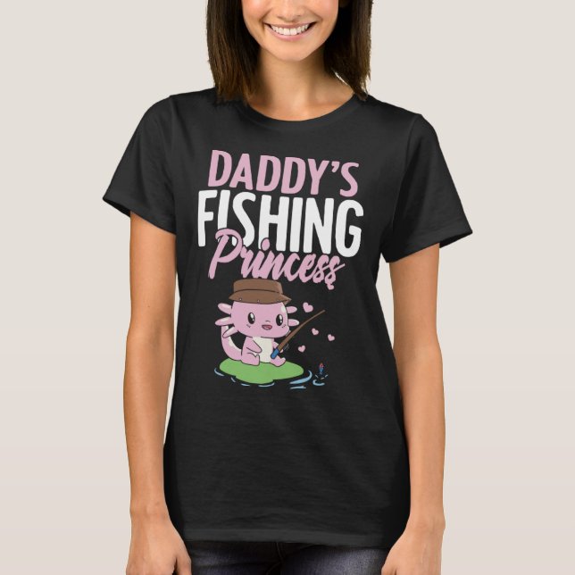 Camiseta Daddy s Fishing Buddy Fisherman Little Girl Daught (Frente)