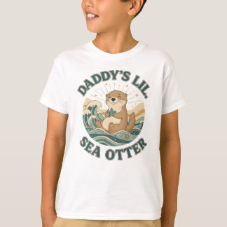 Camiseta Daddy’s Lil’ Sea Otter Cute Ocean Animal