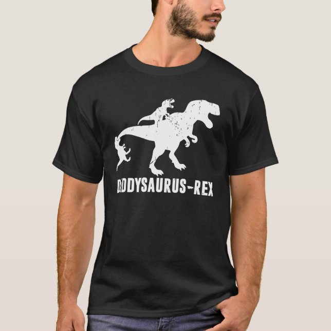 Camiseta Daddy Saurus  Rex  Rex Dinosaur Dad Uncle Grandpa (Frente)