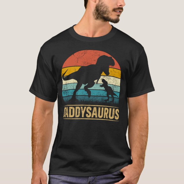 Camiseta Daddy Saurus T Rex Dinosaur DaddySaurus Funny Fath (Frente)