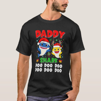 Camiseta Daddy Shark Christmas Doo Doo Family Matching Funn