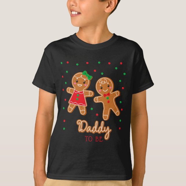 Camiseta Daddy To Be Gender Reveal Gingerbread  (Frente)