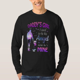 Camiseta Daddys Girl Que Eu Costumava Ser O Anjo Dele Agora