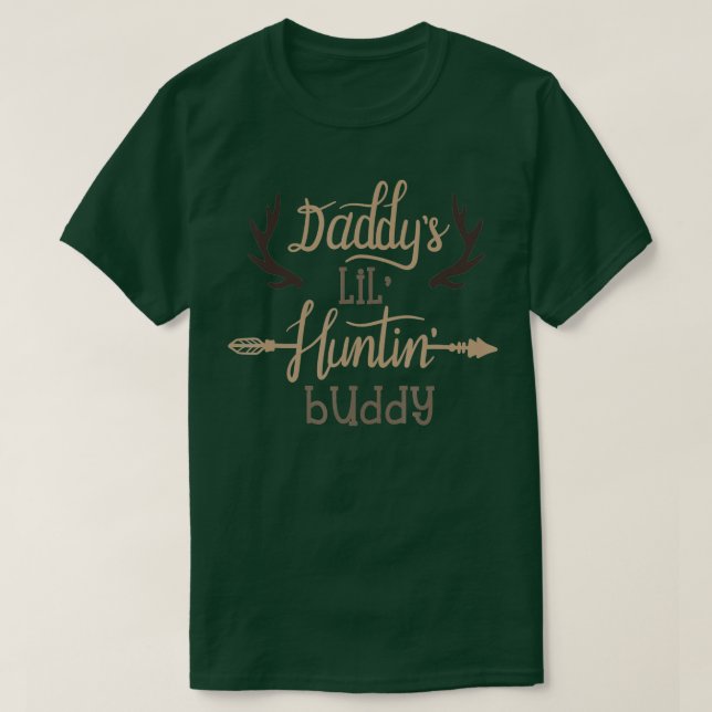 Camiseta Daddys Lil Caçando Crianças Buddy Caçando Deer Ant (Frente do Design)