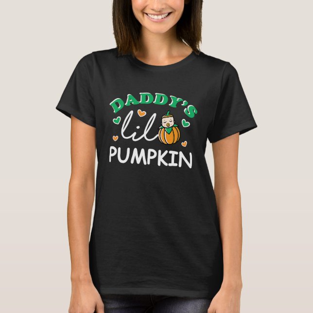 Camiseta Daddys Lil Pumpkin Halloween Matando Família para (Frente)