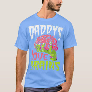 Camiseta Daddys Love Brains Engraçado Pai Zombie no Hallowe