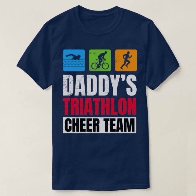 Camiseta Daddys Triathlon Apoiadores Saúde Familiar (Frente do Design)