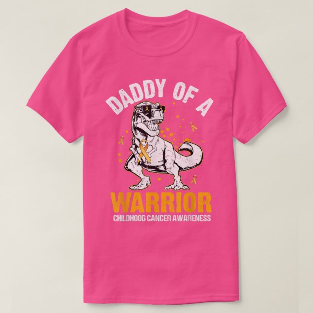 Camiseta Daddysaur De Uma Consciência De Canceres De Infânc (Frente do Design)