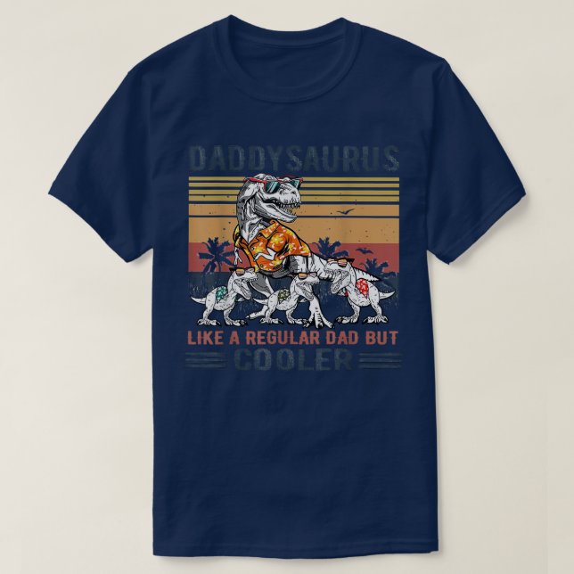 Camiseta Daddysaurus Como Um Pai Regular De Re-Dinossauro G (Frente do Design)