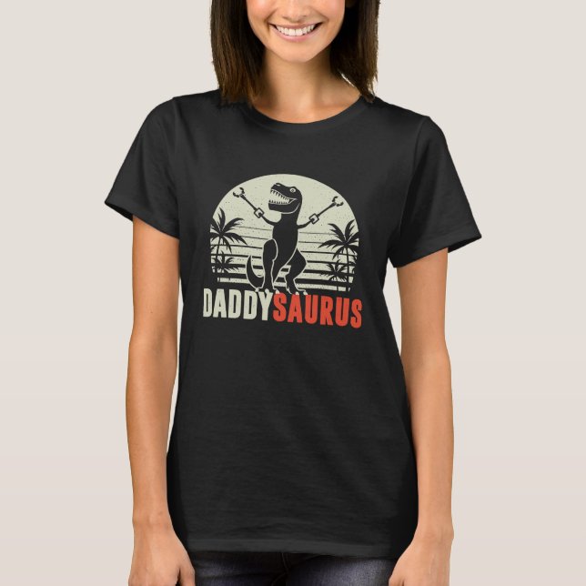 Camiseta Daddysaurus  Daddy Saurus Rex Dinosaur Dad (Frente)