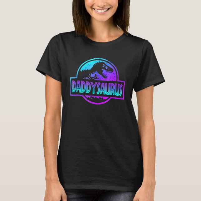 Camiseta Daddysaurus Dinosaur Rex Dia de os pais Para Pai (Frente)