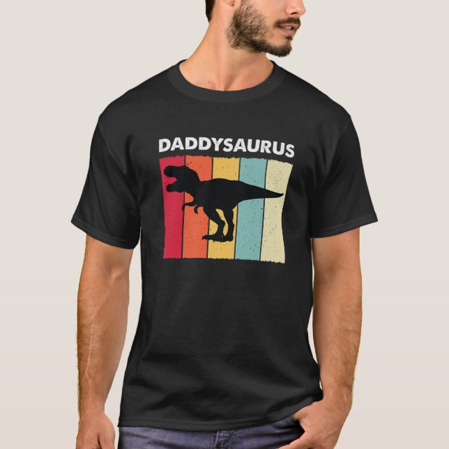 Camiseta Daddysaurus Funny Dia de os pais Gift Pai Dinosaur (Frente)