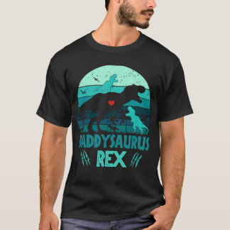 Camiseta Daddysaurus Rex 2 Crianças Presentes Dias de os pa