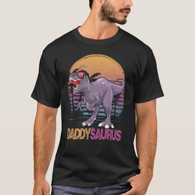 Camiseta Daddysaurus Rex Dinosaur Daddy Saurus Family Match (Frente)