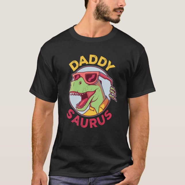 Camiseta Daddysaurus Rex Dinosaur Daddy Saurus Family Match (Frente)