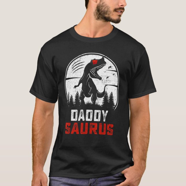 Camiseta Daddysaurus rex Dinosaur  DaddySaurus Family Match (Frente)