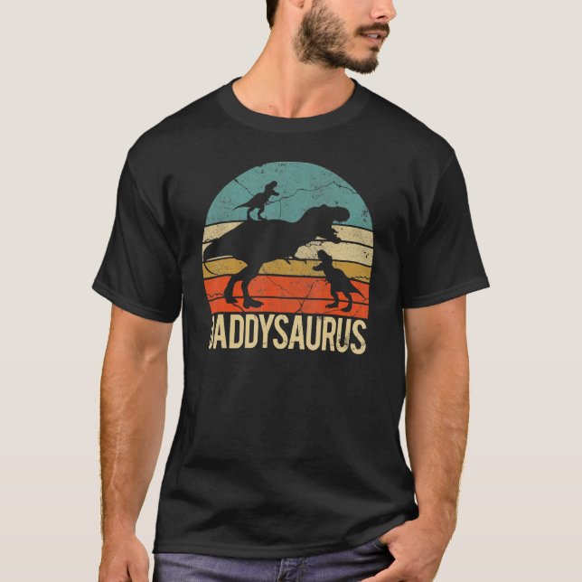 Camiseta Daddysaurus Rex Dinossaur Pai Saurus (Frente)