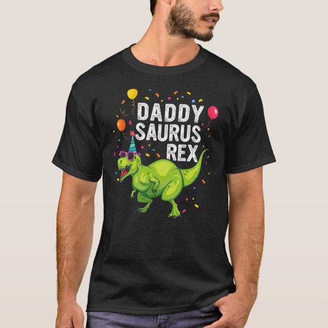 Camiseta Daddysaurus T Rex Dinosaur Daddy Family Matching N (Frente)