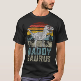 Camiseta Daddysaurus T Rex Dinossauro Papai Saurus Família