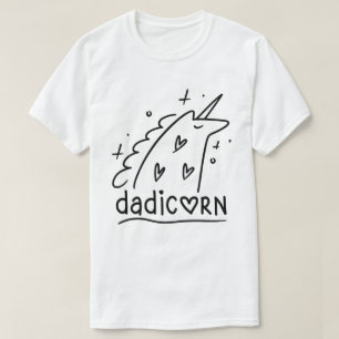 Camiseta Dadicorn Funny Unicorn Pai Gift