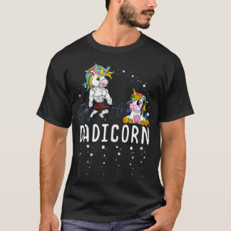 Camiseta Dadicorn Pai Unicorn Malhação Gym Weighelevando Bi