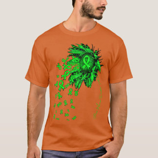 Camiseta Dádiva de medula óssea Sensibilização de girassol