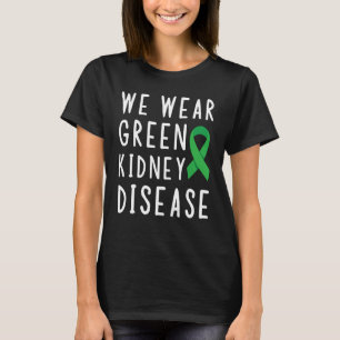 Camiseta Dádiva de Órgãos Sensibilização Vestimos Rim Verde