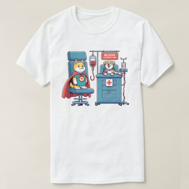 Camiseta Dádiva de sangue Hero Pups - Lifesaver Canine Tee (Frente do Design)