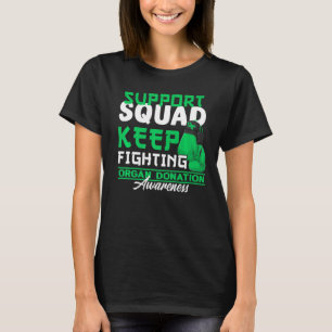 Camiseta Dádiva do Orgão Sobrevivente de Transplante de Esq