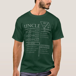 Camiseta Dado de RPG Jogador de Dados Tio Dragão Estat Habi