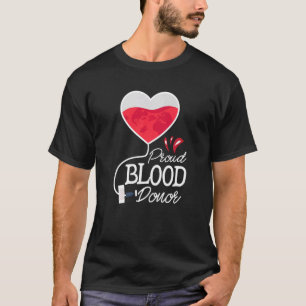 Camiseta Dador de Sangue Orgulhoso Dádiva de Sangue Phlebot