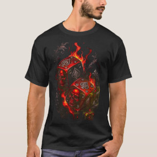 Camiseta Dados de Caveira em Chamas - Gráfico Rebelde de Al