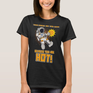 Camiseta Dados de descoberta de exploração do Sun Astronaut